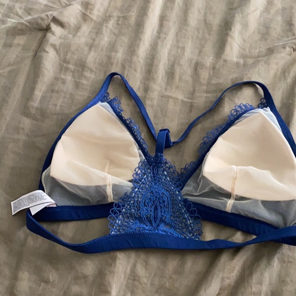 VS Lace Padded Bralette ✨✨ NWOT Navy - Picture 5 of 6